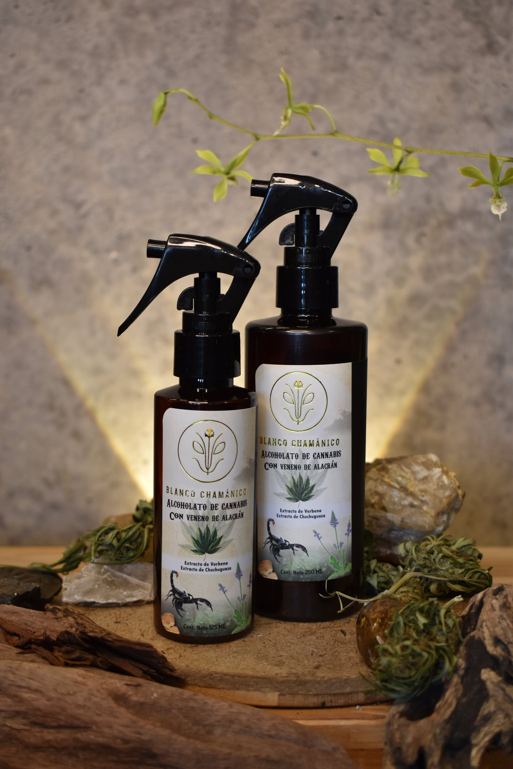 Alcoholato de cannabis con veneno de alacrán